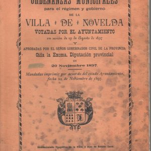 (Español) ORDENANZAS MUNICIPALES DE LA VILLA DE NOVELDA